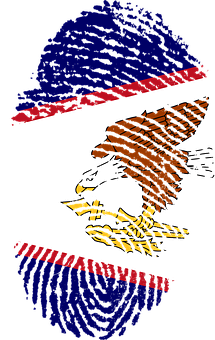 American Eagle Fingerprint Art PNG Image