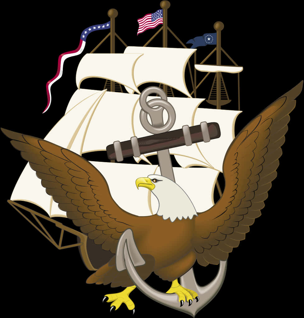 American Eagle Maritime Symbol PNG Image