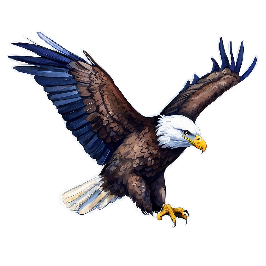 American Eagle Watercolor Png Jhw55 PNG Image