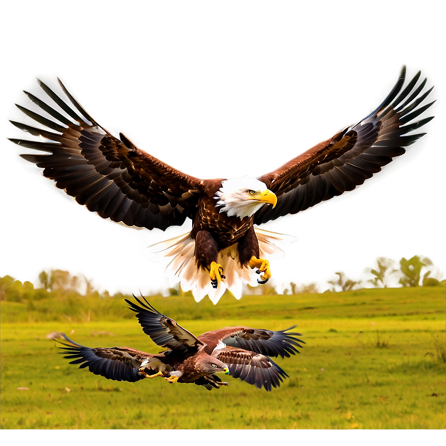 American Eagle With Prey Png Djd PNG Image