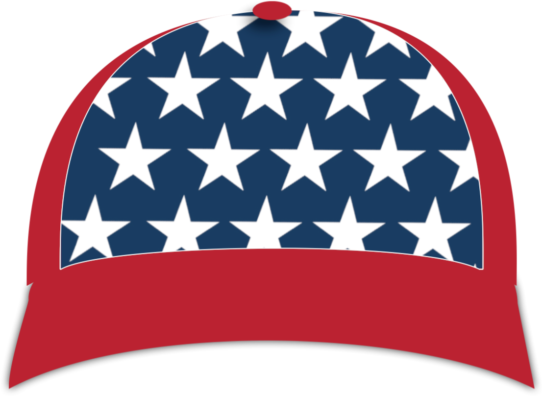 American Flag Baseball Cap PNG Image