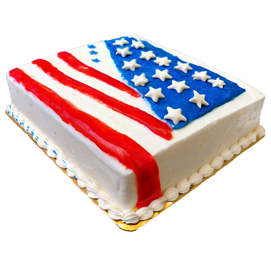 American Flag Cake 4th Of July Png 05212024 PNG Image