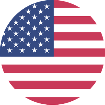 American Flag Circle Graphic PNG Image