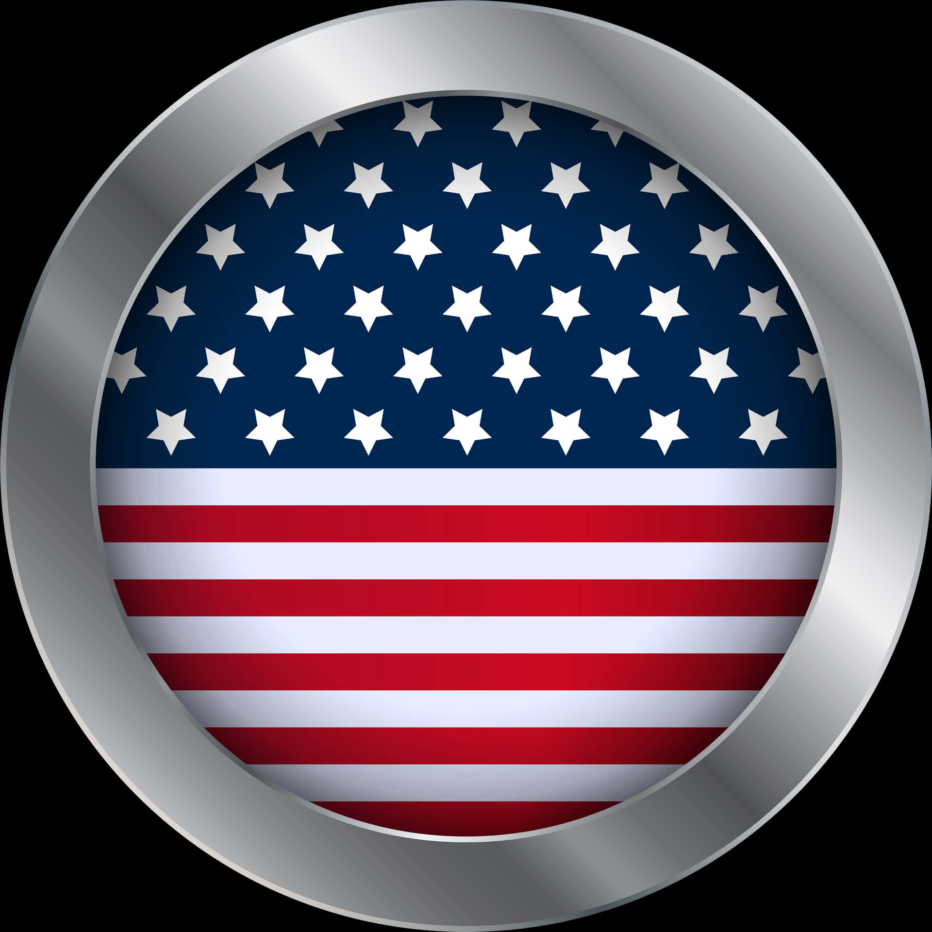 American Flag Circular Design PNG Image