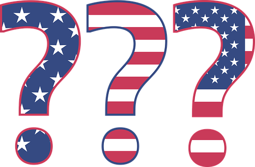 American Flag Question Marks PNG Image