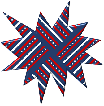 American Flag Starburst Pattern PNG Image