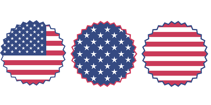 American Flag Starsand Stripes Badges PNG Image