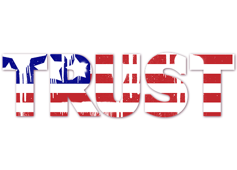 American Flag Trust Graphic PNG Image