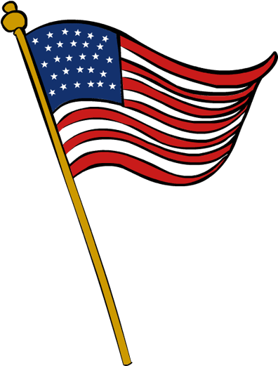 American Flag Waving Veterans Day PNG Image