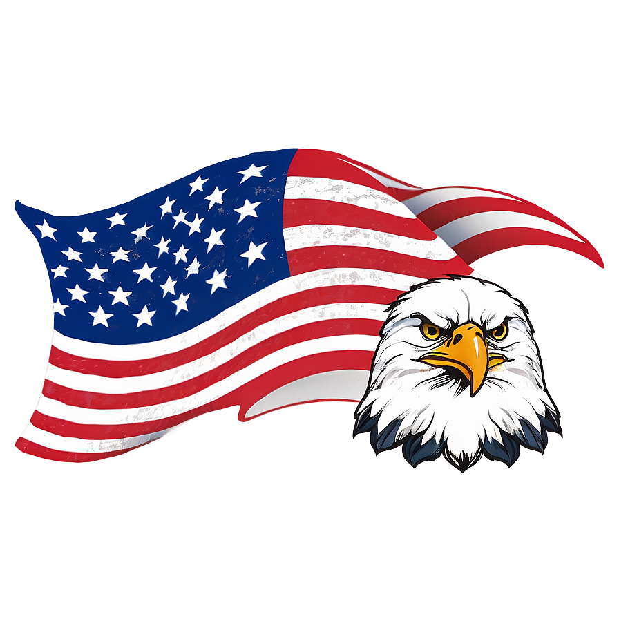 American Flag With Eagle Png Design 59 PNG Image