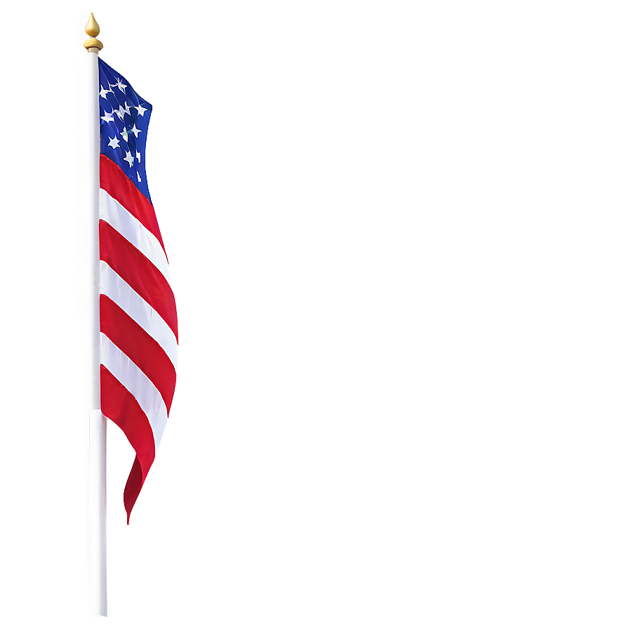 American Flag With Flagpole Png 13 PNG Image