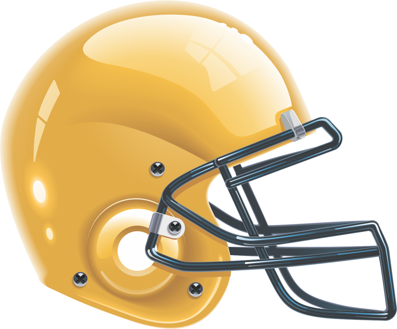 American Football Helmet Illustration PNG Image