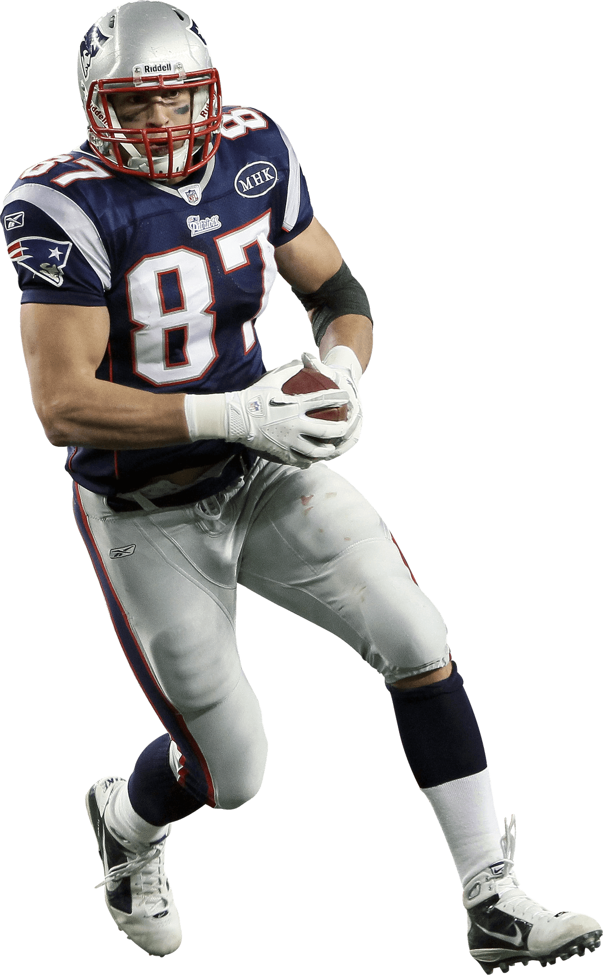 American Football Player Action Pose PNG Image