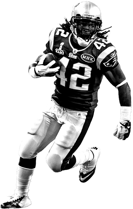 American Football Player In Action PNG Image