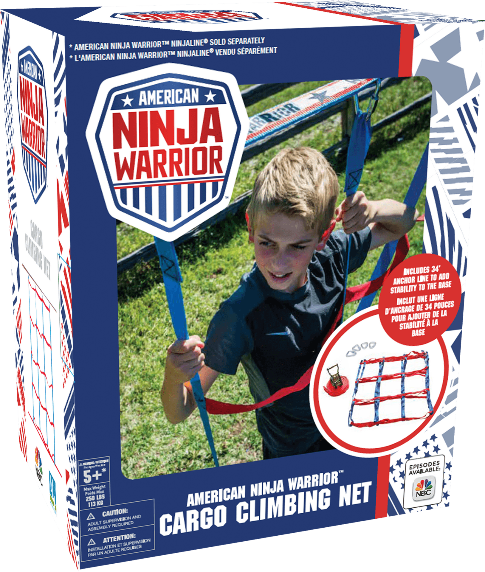 American Ninja Warrior Cargo Climbing Net Toy PNG Image