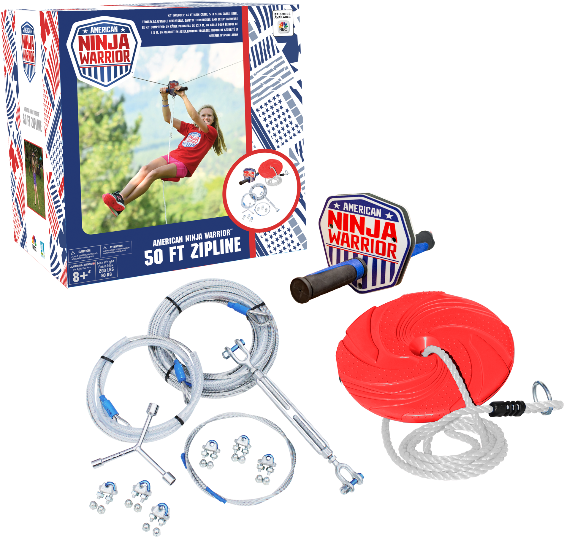 American Ninja Warrior Zipline Kit PNG Image