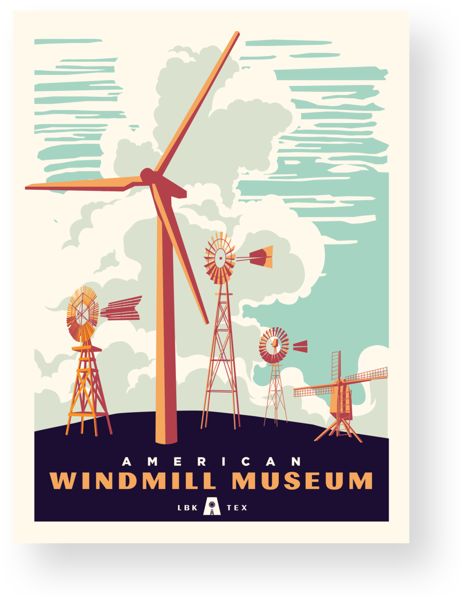 American Windmill Museum Poster PNG Image