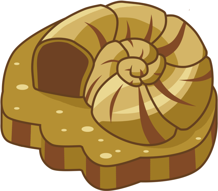 Ammonite Fossil Illustration PNG Image