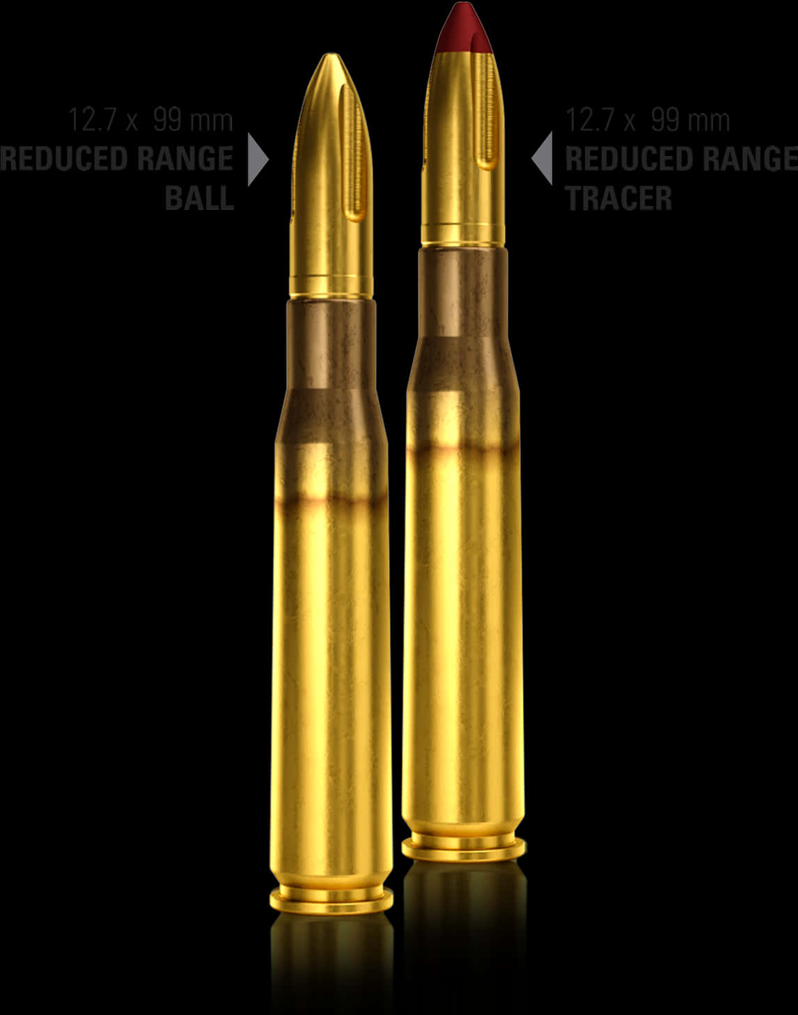 Ammunition Comparison_127x99mm PNG Image