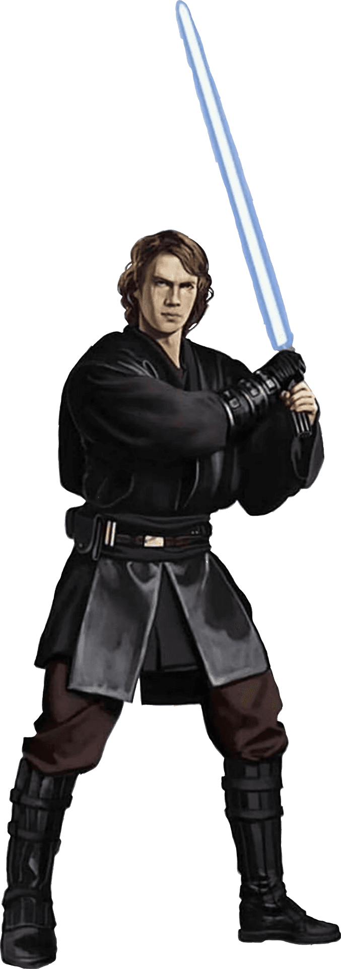 Anakin Skywalker With Lightsaber Star Wars PNG Image