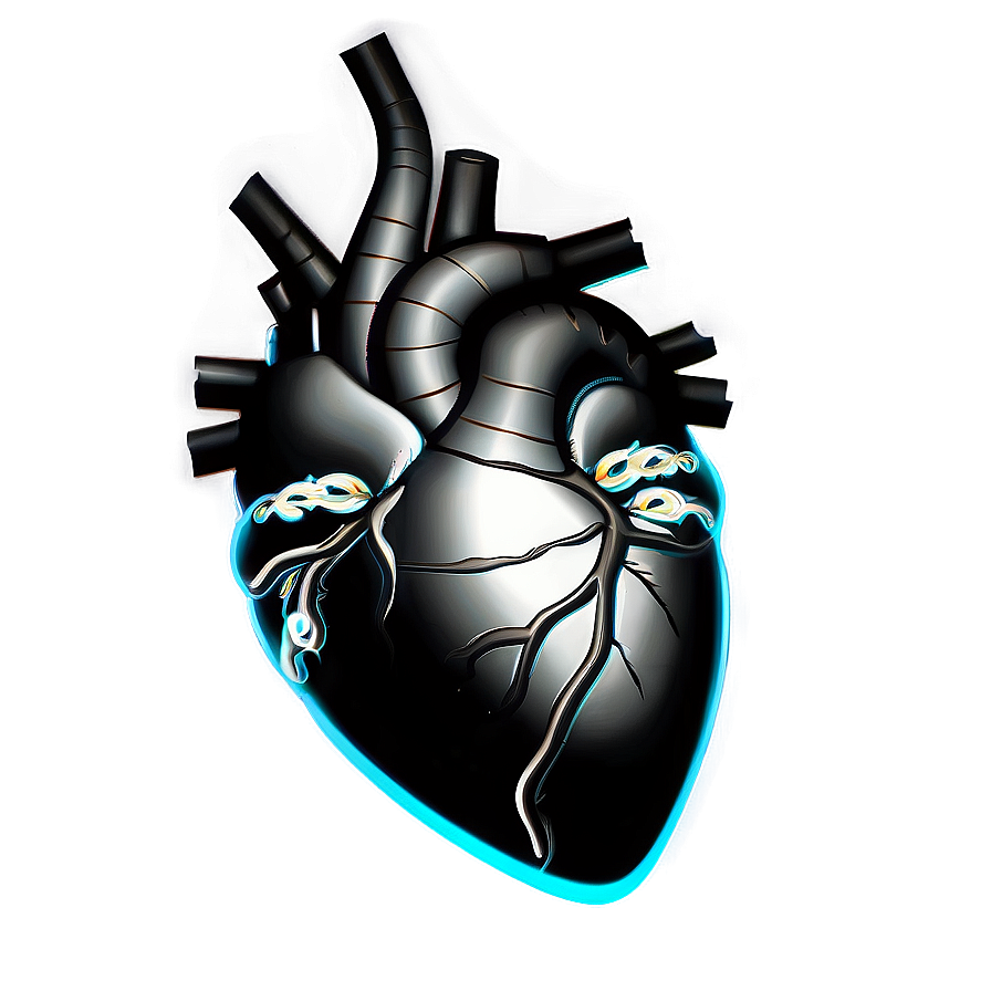 Anatomical Heart Black And White Png Wup7 PNG Image