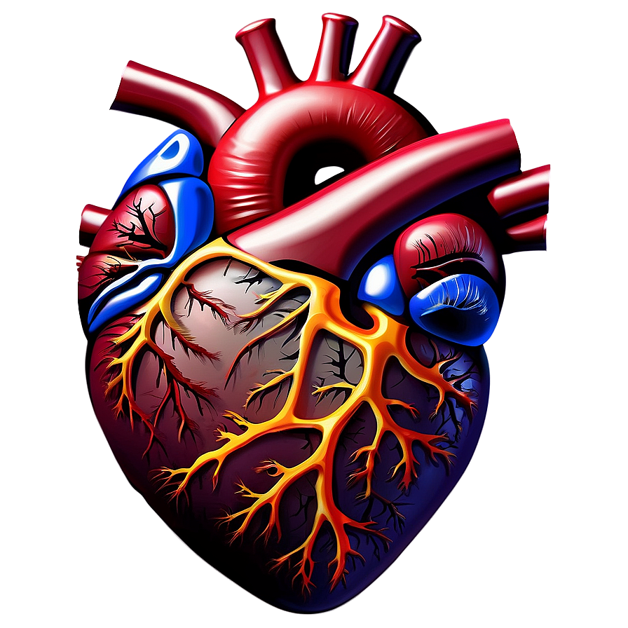 Anatomical Heart Illustration Png Wgm64 PNG Image