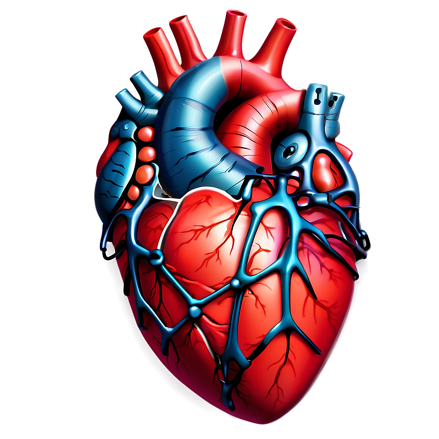 Anatomical Heart With Chains Png Asc30 PNG Image