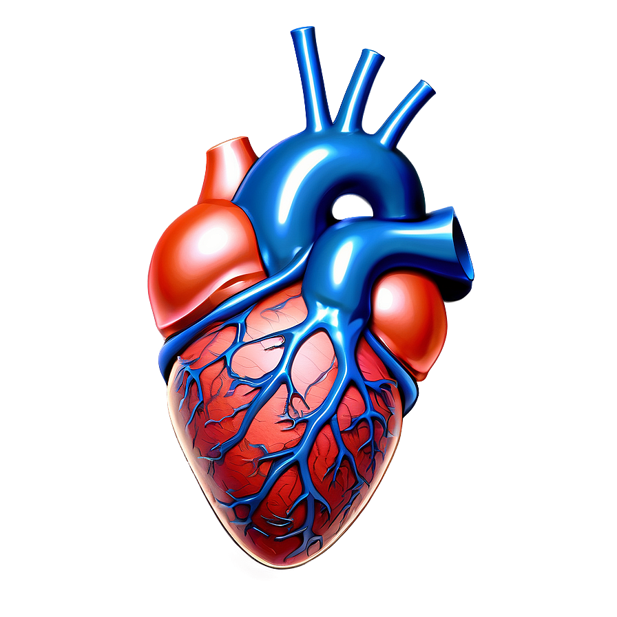 Anatomical Heart With Veins Png 06122024 PNG Image