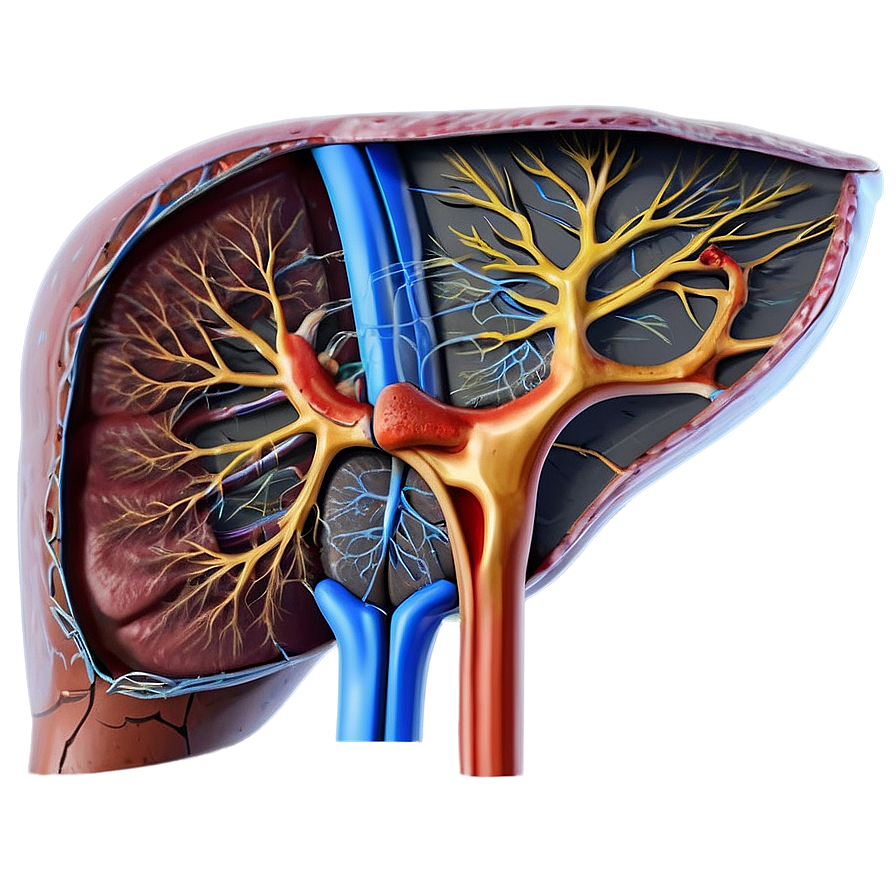 Anatomy Of The Human Liver Png Qgf PNG Image