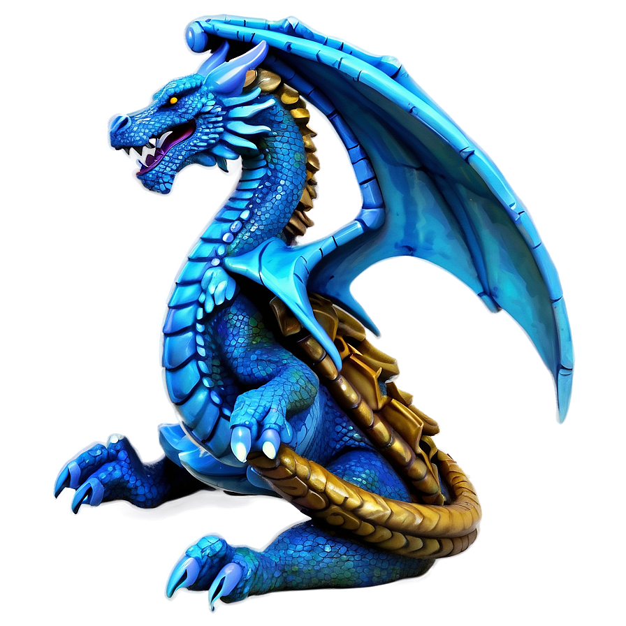 Ancient Blue Dragon Statue Png 77 PNG Image