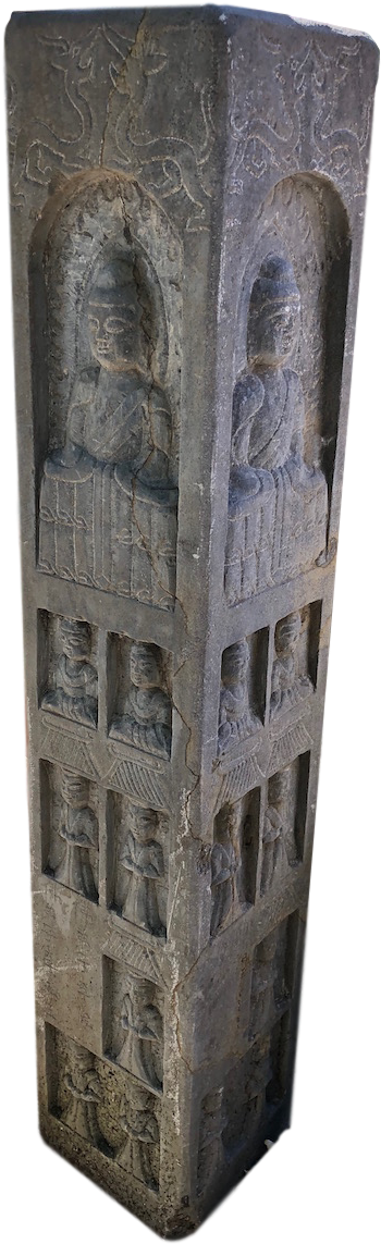 Ancient Carved Stone Pillar PNG Image