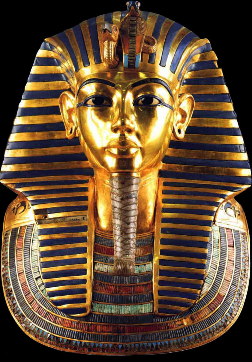 Ancient Egyptian Golden Mask PNG Image