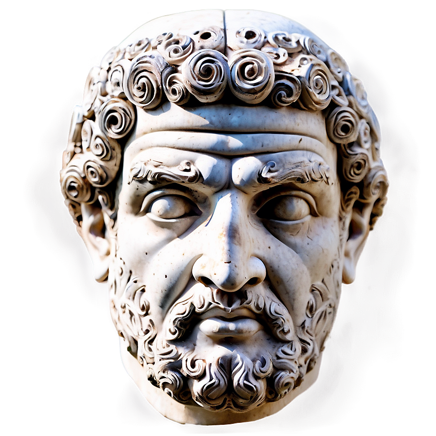 Ancient Greek Head Sculpture Png Rqa79 PNG Image