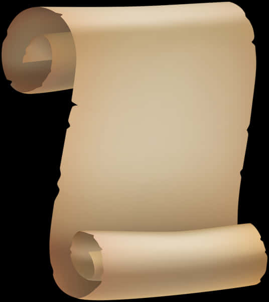 Ancient Paper Scroll Illustration PNG Image