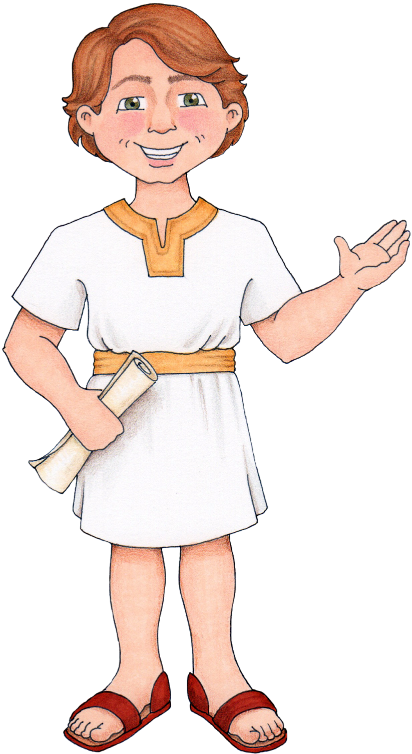 Ancient Scripture Bearer Cartoon PNG Image