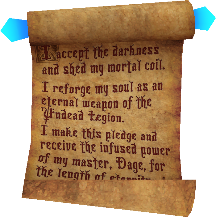 Ancient Scroll Pledge Darkness Power PNG Image