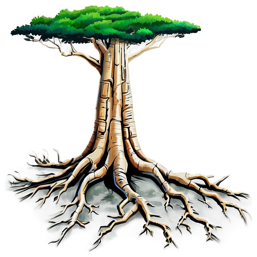 Ancient Tree Roots Art Png 06262024 PNG Image