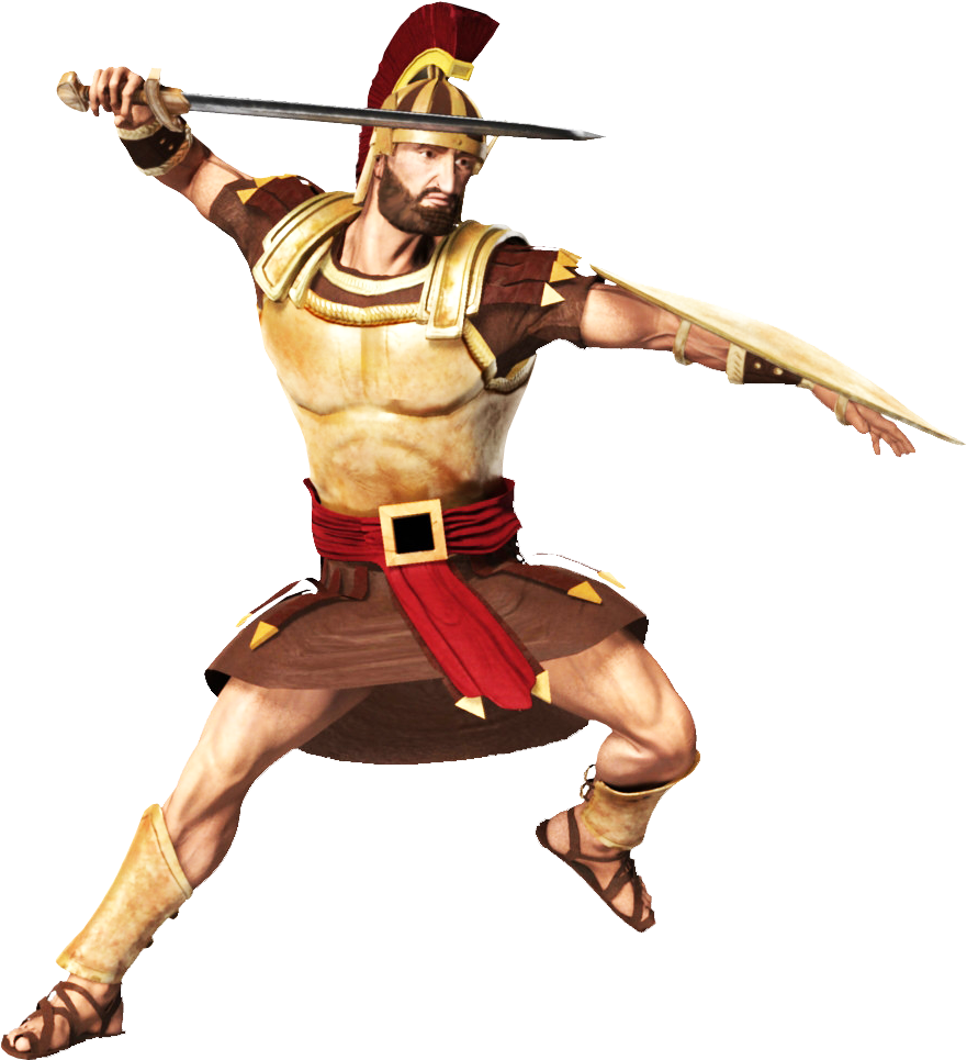 Ancient Warrior Readyfor Battle.png PNG Image