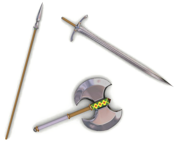 Ancient Weapons Collection PNG Image