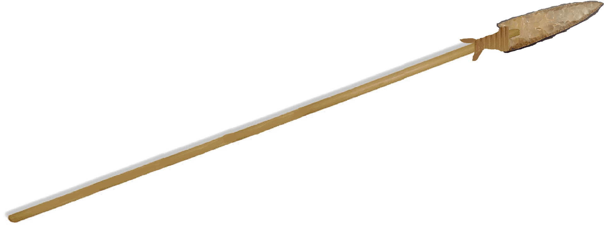 Ancient Wooden Spearwith Stone Tip.png PNG Image