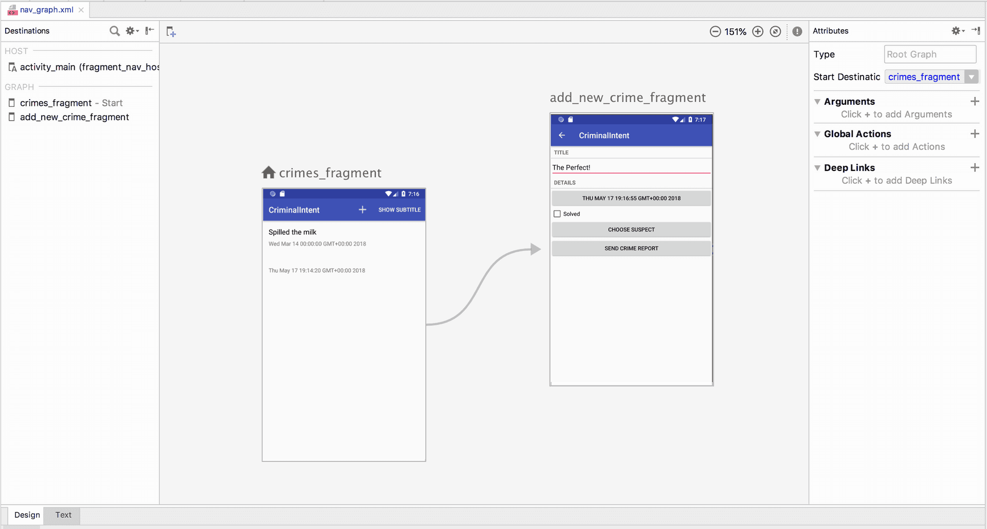 Android App_ Navigation Graph_ Design View PNG Image