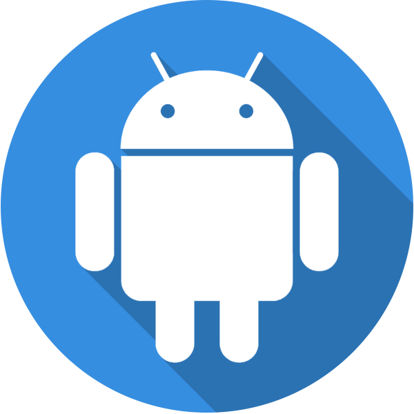 Android Logo Blue Background PNG Image