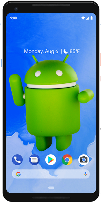 Android Mascoton Screen PNG Image