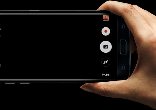 Android Phone Camera Interfacein Hand PNG Image