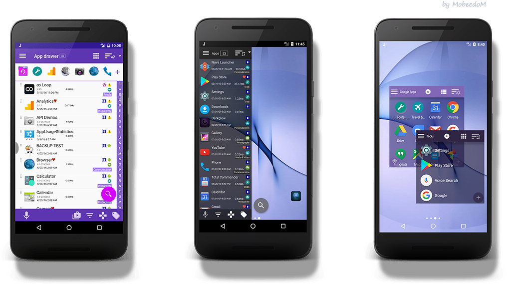 Android Smartphone Interface Variations PNG Image