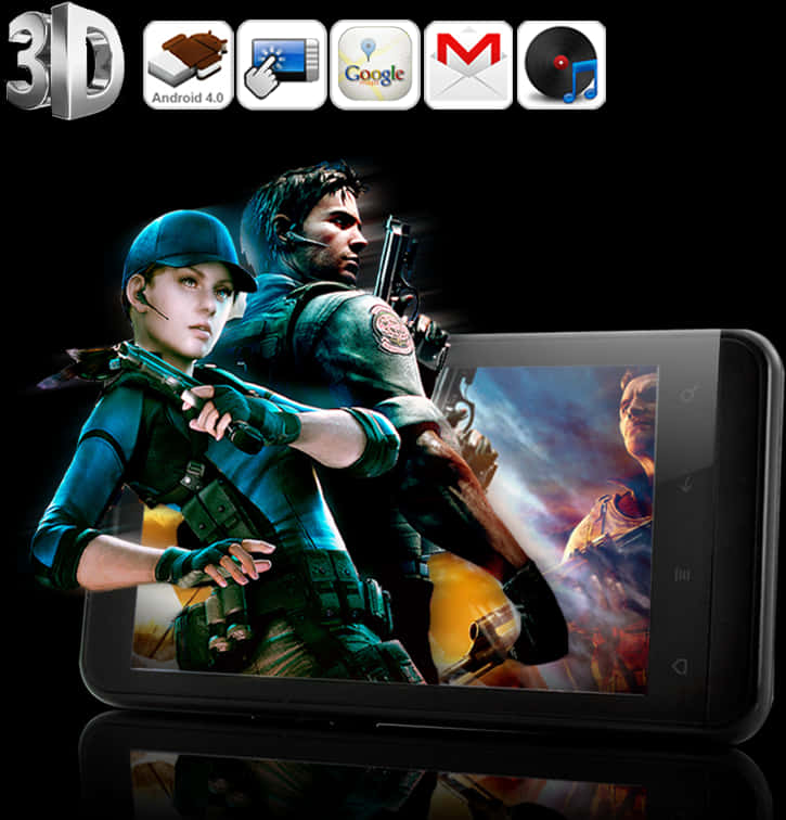 Android3 D Gaming Experience PNG Image