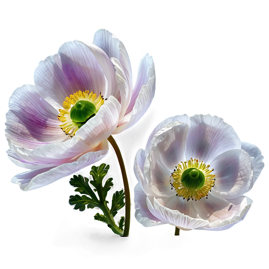 Anemone On White Background Png Vwg PNG Image