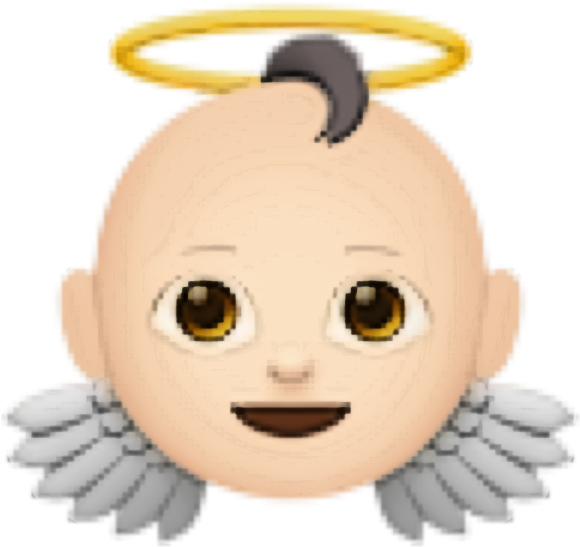 Angel Baby Emoji Graphic PNG Image