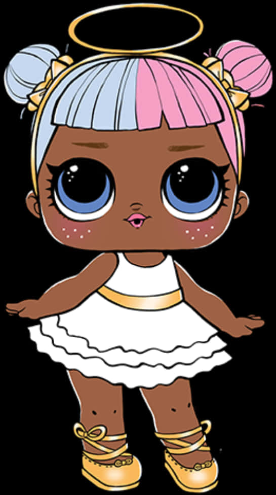 Angel Themed L O L Doll Illustration PNG Image