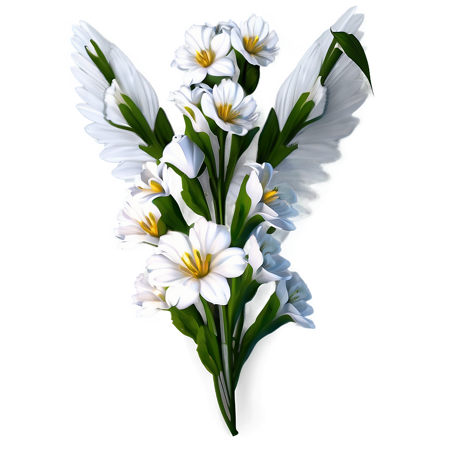 Angelic White Flowers Png 04292024 PNG Image